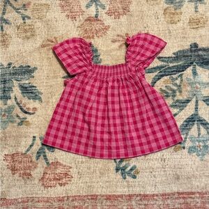 Mayoral Smocked Gingham Top
